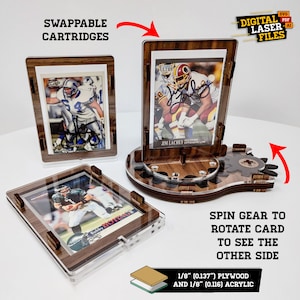 Spinning Card Display SVG + Ai Laser Cut Files - DESCARGA INSTANTE