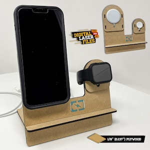 MagSafe-dock voor iPhone en Apple Watch: lasergesneden bestanden (SVG + Ai)