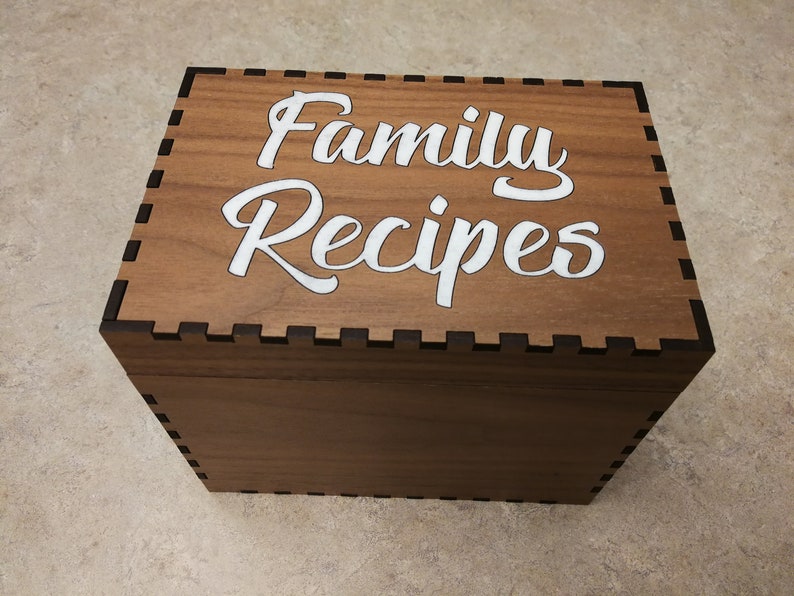 Recipe Box SVG Ai Laser Cut Files INSTANT DOWNLOAD image 2