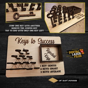 Keys to Success Game SVG + Ai Laser Cut Files -- INSTANT DOWNLOAD