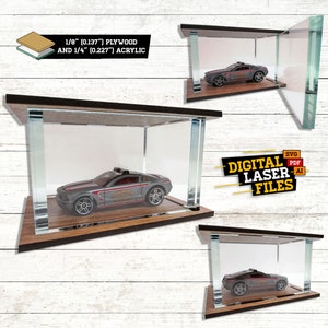 Hot Wheels Display Case SVG + Ai Laser Cut Files -- INSTANT DOWNLOAD