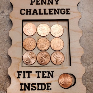 Penny Challenge Puzzle SVG Ai Laser Cut Files INSTANT DOWNLOAD image 3