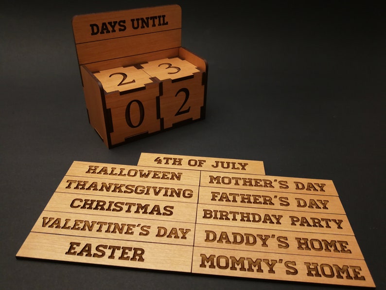 Cube Countdown SVG Ai Laser Cut Files INSTANT DOWNLOAD image 6