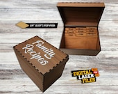 Recipe Box SVG + Ai Laser Cut Files -- INSTANT DOWNLOAD
