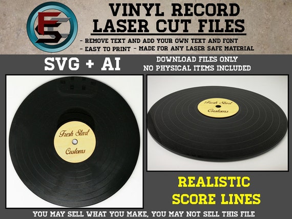 Vinyl Record SVG Ai Laser Cut Files INSTANT DOWNLOAD - Etsy