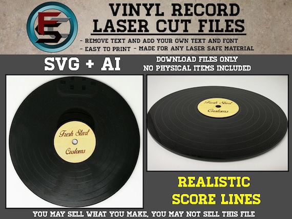 Vinyl Record SVG Ai Laser Cut Files INSTANT DOWNLOAD - Etsy