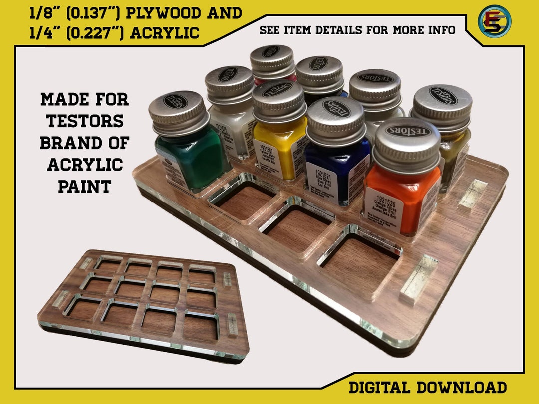 Testors Acrylic Paint Holder SVG Ai Laser Cut Files Etsy