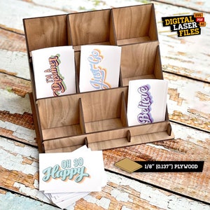 Sticker Stand SVG + Ai Laser Cut Files -- INSTANT DOWNLOAD