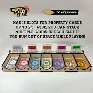 Board Game Player Organizer SVG + Ai Laser Cut Files -- INSTANT DOWNLOAD