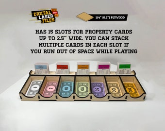 Board Game Player Organizer SVG + Ai Laser Cut Files -- INSTANT DOWNLOAD