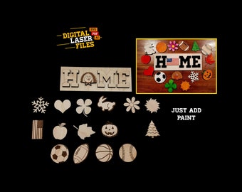 Home Zeichen SVG + Ai Laser Cut Dateien -- INSTANT DOWNLOAD