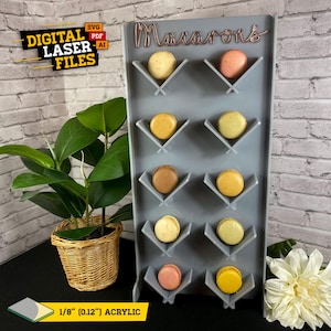 Macaron Display SVG + Ai Laser Cut Files - DESCARGA INSTANTE