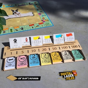 Player Organizer One Sheet Version SVG + Ai Laser Cut Files -- INSTANT DOWNLOAD