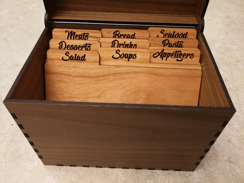 Recipe Box SVG Ai Laser Cut Files INSTANT DOWNLOAD Etsy