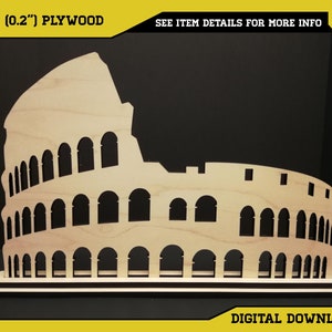 Rome Colosseum SVG Ai Laser Cut Files INSTANT DOWNLOAD image 4