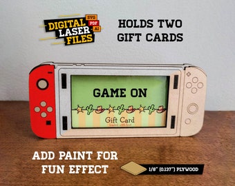 Gamer Gift Card Holder SVG + Ai Laser Cut Files - DESCARGA INSTANTE