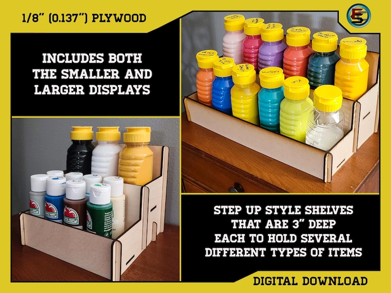 Two Pack of Step up Display SVG Ai Laser Cut Files - Etsy