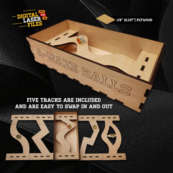 Laser Cut Marble Run Etsy