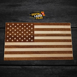 USA Flag svg + Ai Laser Cut Files -- INSTANT DOWNLOAD