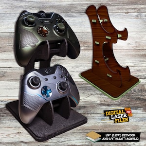 2 Controller Stand SVG + Ai Laser Cut Files -- INSTANT DOWNLOAD