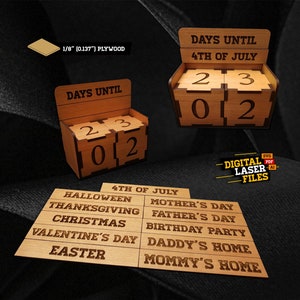 Cube Countdown SVG Ai Laser Cut Files INSTANT DOWNLOAD image 1