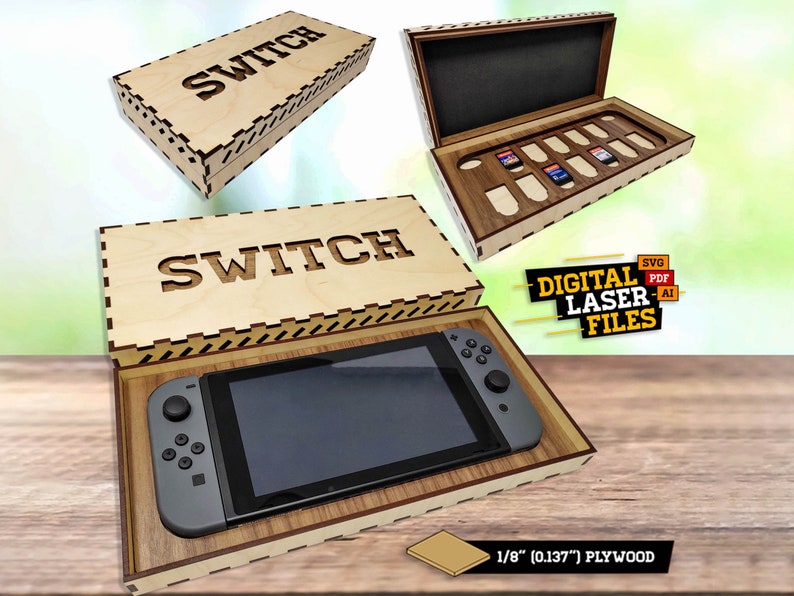 Switch Storage Box SVG Ai Laser Cut Files INSTANT DOWNLOAD imagem 10