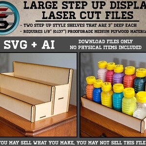 Large Step up Display SVG + Ai Laser Cut Files -- INSTANT DOWNLOAD - Etsy
