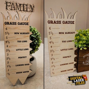 Grass Gauge SVG + Ai Laser Cut Files -- INSTANT DOWNLOAD