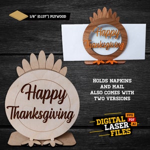 Thanksgiving Halter SVG + Ai Laser Cut Dateien -- INSTANT DOWNLOAD