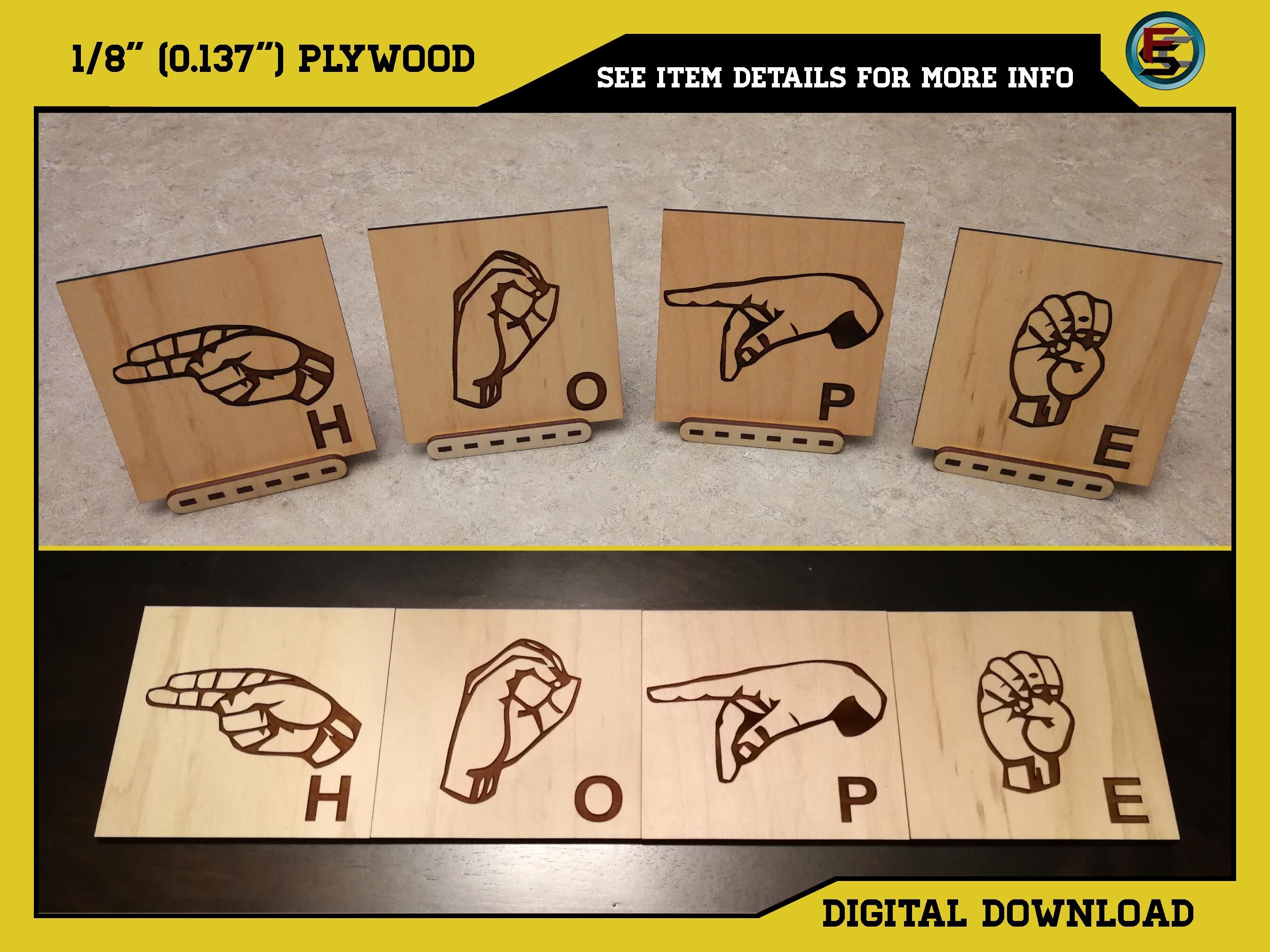 Help Sign Language Svg Sign Language Letters SVG + Ai Laser Cut Files -- INSTANT DOWNLOAD - Etsy