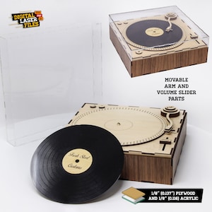 Large Record Player SVG + Ai Laser Cut Files -- INSTANT DOWNLOAD