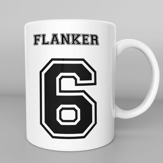 Flanker Number 6 Rugby Position Mug