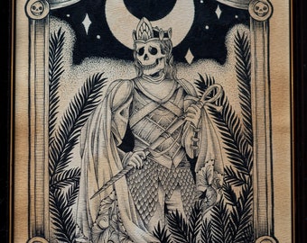 Tarotkortsetet "Kejsaren" och "Kejsarinnan" i A4-format