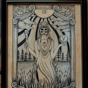 The Empress tarot card A4 print