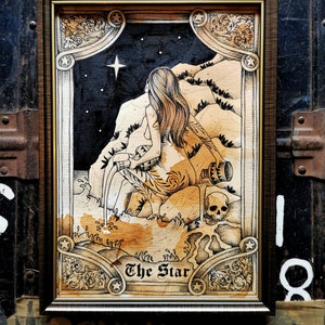 De ster tarotkaart A4-afdruk