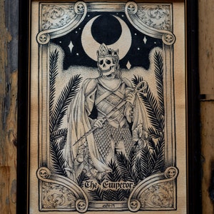 The Emperor tarot card A4 print