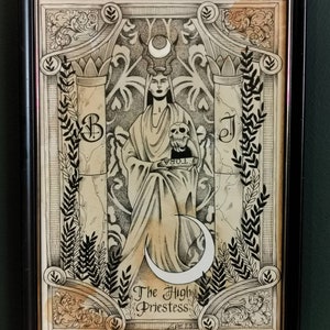 The High Priestess Tarot Card A4 Print