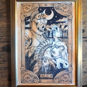 Impression A4 de la carte du tarot de la mort