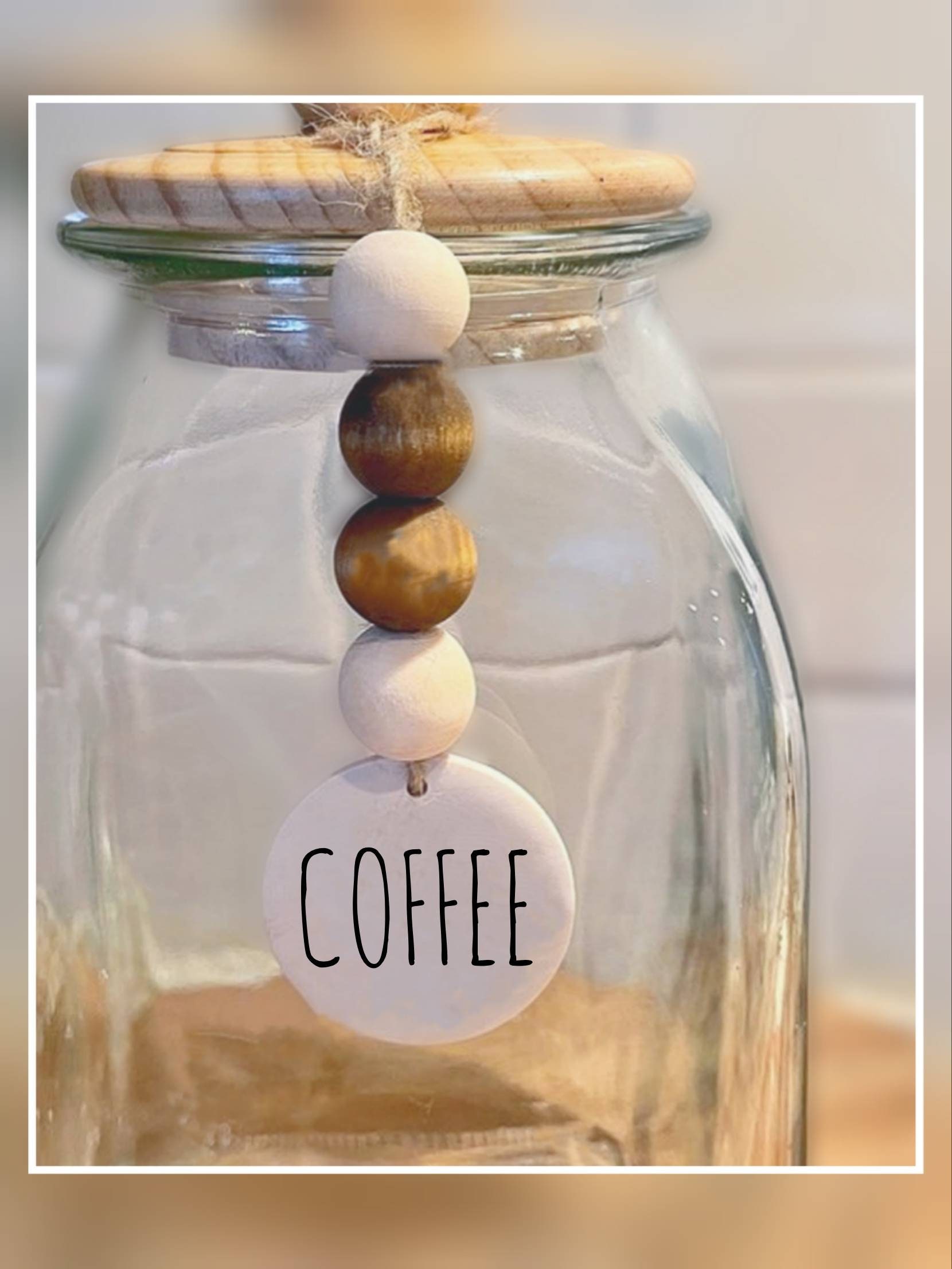 Kitchen Vintage Solid Wood Glass Storage Jar Hotel Bar Baking Cookies  Snowflake Crisp Coffee Beans Tea