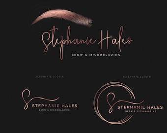 Brow Logo, Makeup Artist Logo, Beauty Logo, Lash Artist Logo, Eyebrow Logo, Premade Logo, Logo initials, Signature Logo, Branding kit