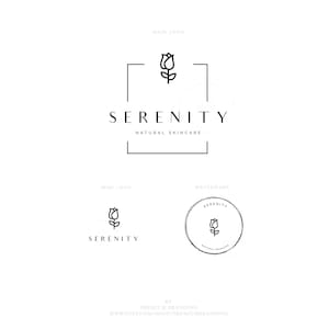 Skincare Logo, Rose Logo, Makeup Artist Logo, Photography Logo, Beauty Logo, Branding kit, Feminine Logo, Beauty Salon Boutique Logo