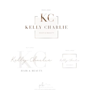 Beauty Logo, Makeup Artist Logo, Lash Artist Logo, Nail Artist Logo, Rose Gold Branding kit, Beauty Salon Logo, Photography Logo