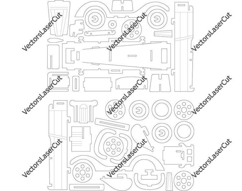 Vector file for laser cutting plywood Rare car #2 DXF CDR svg ai eps vector project for CNC router and laser cut CorelDraw