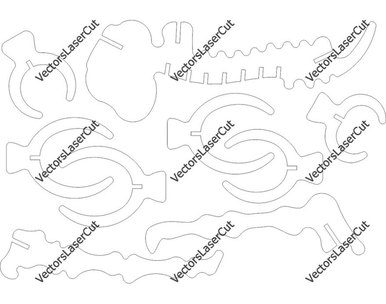 Vector file for laser cutting plywood Mammoth DXF CDR svg ai eps vector project for CNC router and laser cut CorelDraw