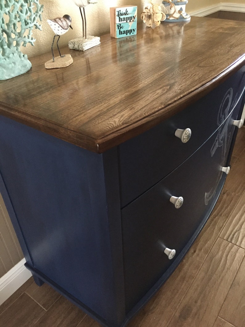 SOLD Vintage Nautical Anchor Dresser Etsy
