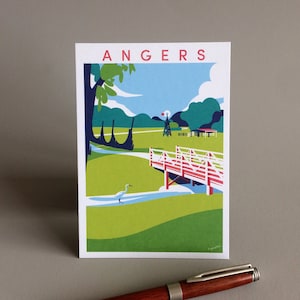 Carte postale illustrée d'Angers