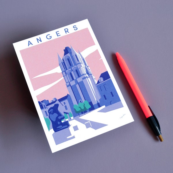 Carte postale décorative d'Angers