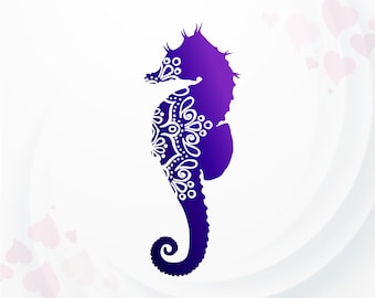 Download Seahorse Mandala Svg Etsy