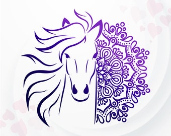 Download Mandala Horse Svg Etsy