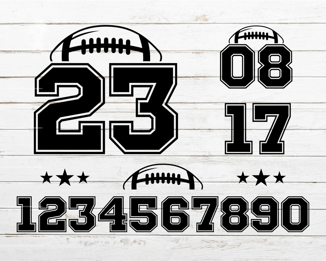 Football Number SVG Half Ball SVG Family Fan SVG for Shirt Etsy